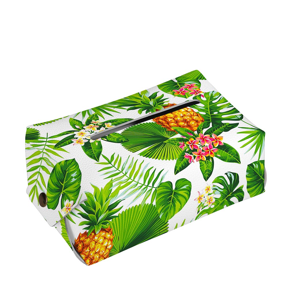 Aloha Hawaiian Pineapple Pattern Print Rectangle Tissue Box Cover