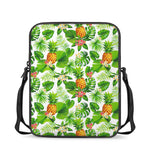 Aloha Hawaiian Pineapple Pattern Print Rectangular Crossbody Bag