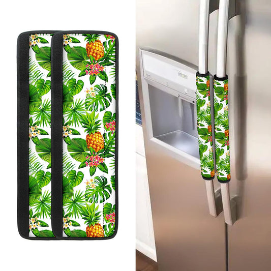 Aloha Hawaiian Pineapple Pattern Print Refrigerator Handle Covers