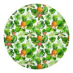Aloha Hawaiian Pineapple Pattern Print Round Blanket