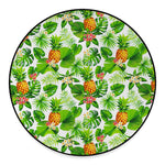 Aloha Hawaiian Pineapple Pattern Print Round Floor Mat