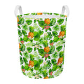 Aloha Hawaiian Pineapple Pattern Print Round Laundry Basket