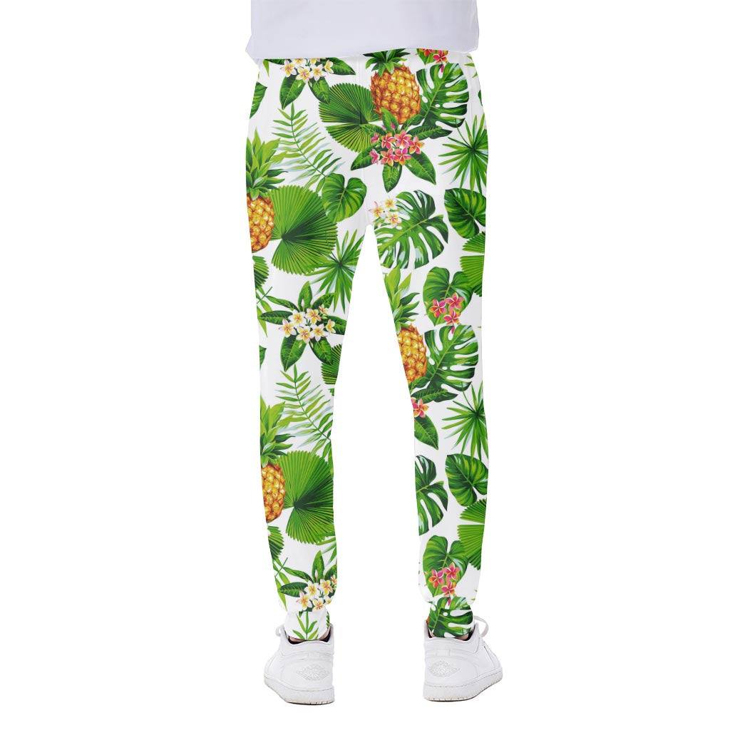 Aloha Hawaiian Pineapple Pattern Print Scuba Joggers
