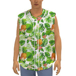 Aloha Hawaiian Pineapple Pattern Print Sleeveless Baseball Jersey