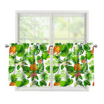 Aloha Hawaiian Pineapple Pattern Print Tier Curtains