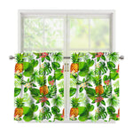 Aloha Hawaiian Pineapple Pattern Print Tier Curtains