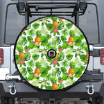 Aloha Hawaiian Pineapple Pattern Print Tire Cover With Camera Hole