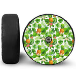 Aloha Hawaiian Pineapple Pattern Print Tire Cover With Camera Hole