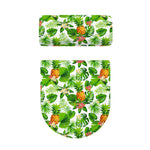 Aloha Hawaiian Pineapple Pattern Print Toilet Lid And Tank Cover Set