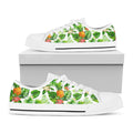 Aloha Hawaiian Pineapple Pattern Print White Low Top Sneakers