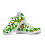 Aloha Hawaiian Pineapple Pattern Print White Running Shoes