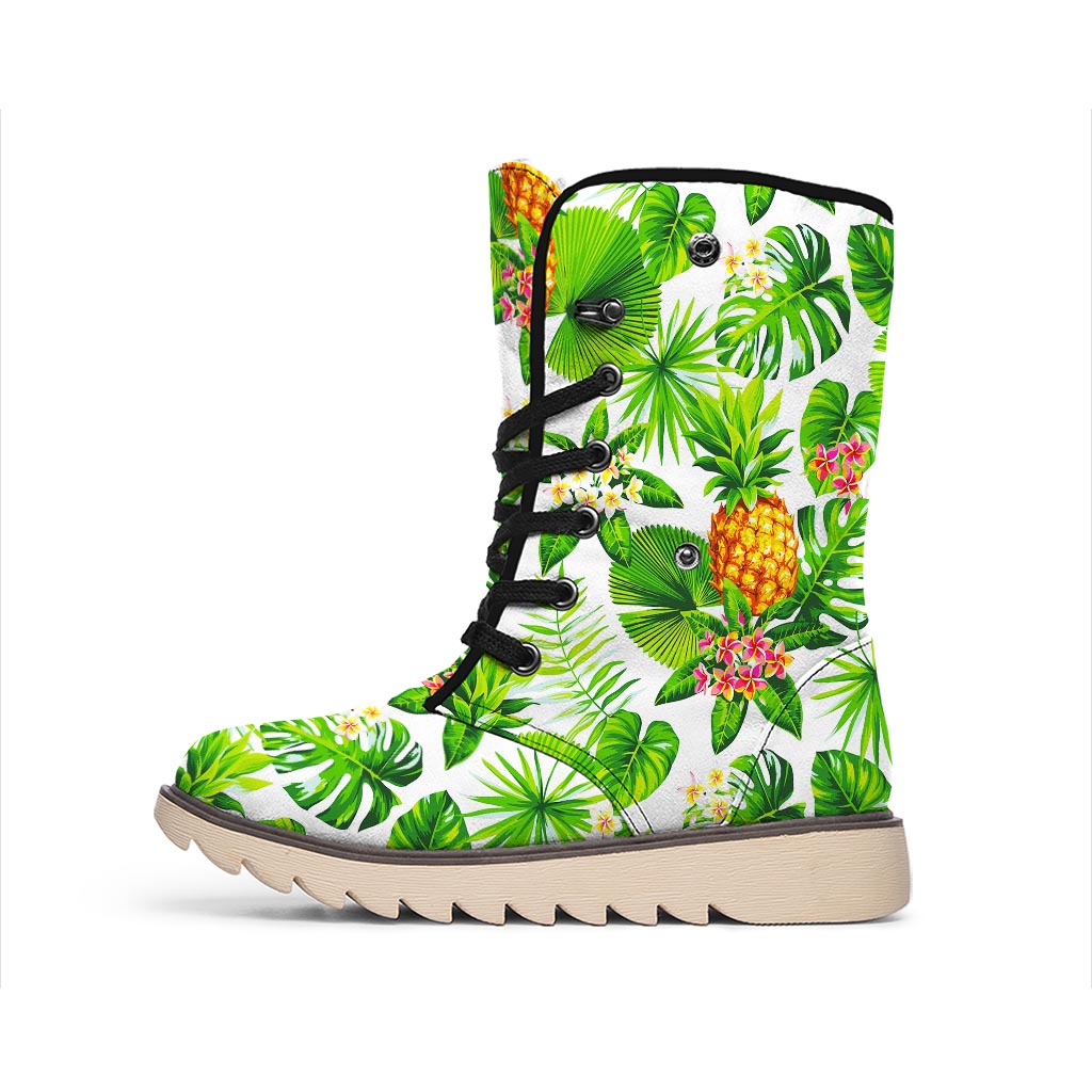 Aloha Hawaiian Pineapple Pattern Print Winter Boots