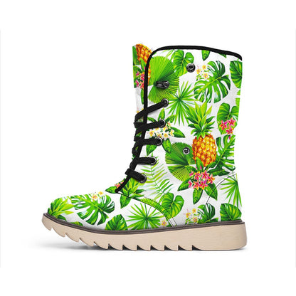 Aloha Hawaiian Pineapple Pattern Print Winter Boots