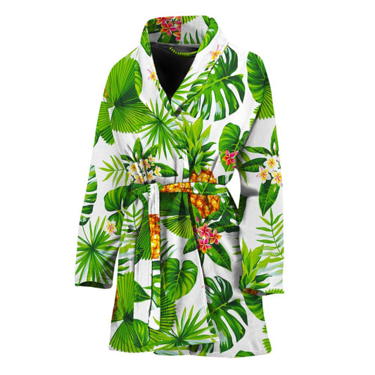 Aloha Hawaiian Pineapple Pattern Print Women's Bathrobe