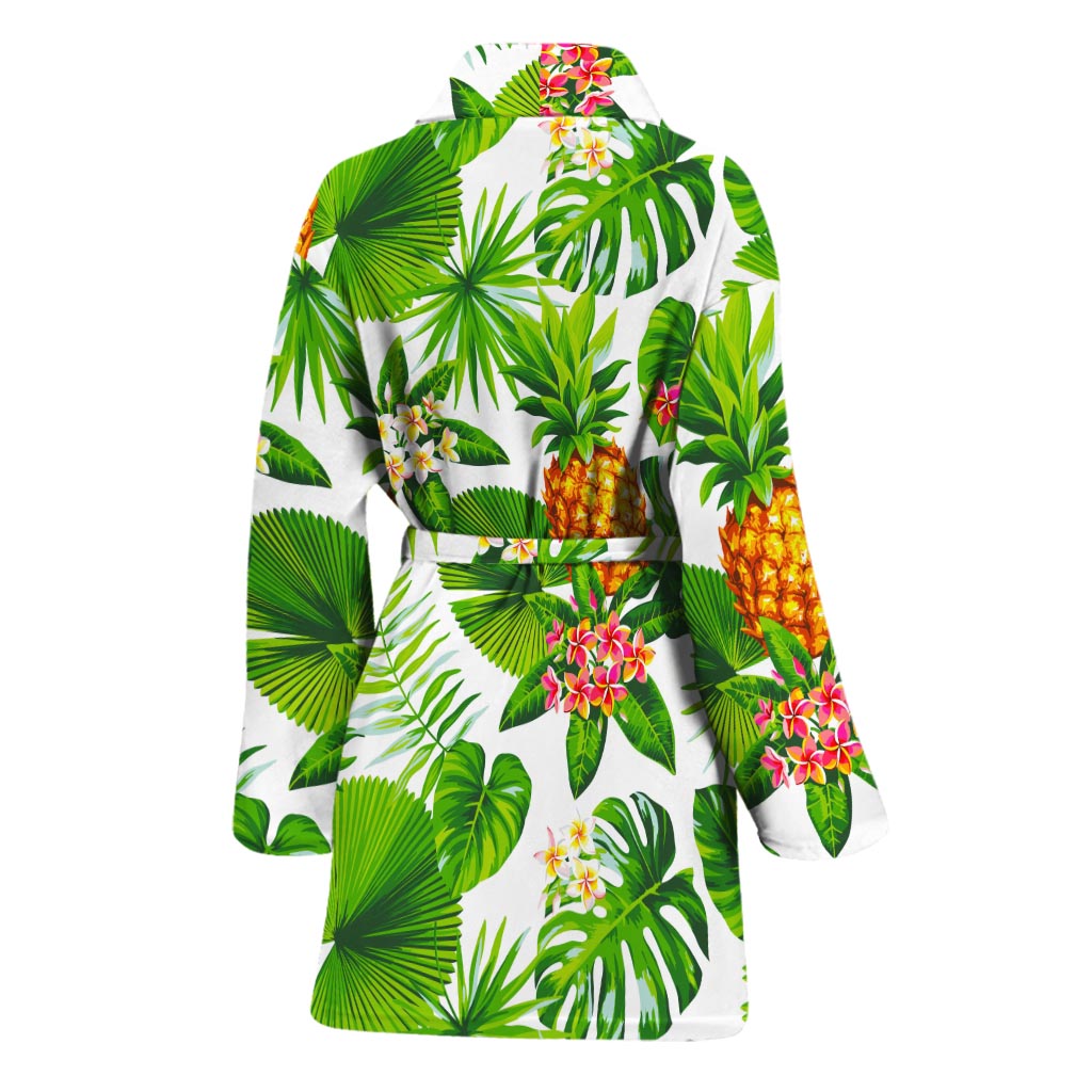 Aloha Hawaiian Pineapple Pattern Print Women's Bathrobe