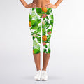 Aloha Hawaiian Pineapple Pattern Print Women's Capri Leggings