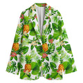 Aloha Hawaiian Pineapple Pattern Print Women's Cotton Blazer