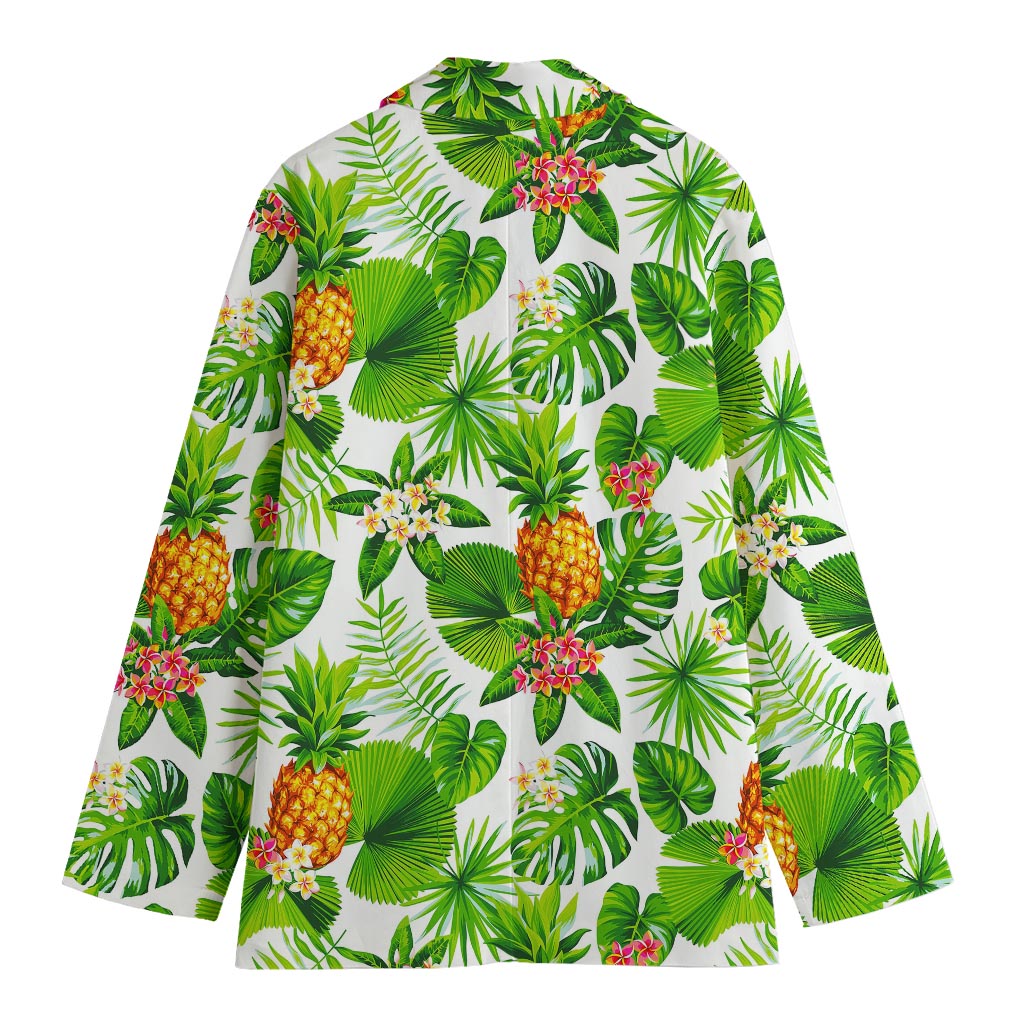Aloha Hawaiian Pineapple Pattern Print Women's Cotton Blazer