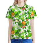 Aloha Hawaiian Pineapple Pattern Print Women's Polo Shirt