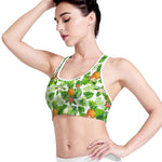 Aloha Hawaiian Pineapple Pattern Print Women's Sports Bra