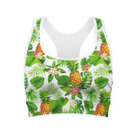 Aloha Hawaiian Pineapple Pattern Print Women's Sports Bra