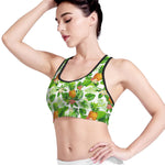 Aloha Hawaiian Pineapple Pattern Print Women's Sports Bra