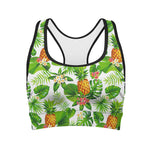 Aloha Hawaiian Pineapple Pattern Print Women's Sports Bra