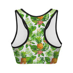 Aloha Hawaiian Pineapple Pattern Print Women's Sports Bra