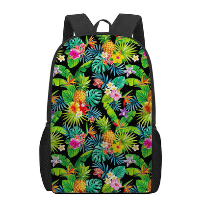 Aloha Hawaiian Tropical Pattern Print 17 Inch Backpack