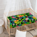 Aloha Hawaiian Tropical Pattern Print Baby Crib Sheet