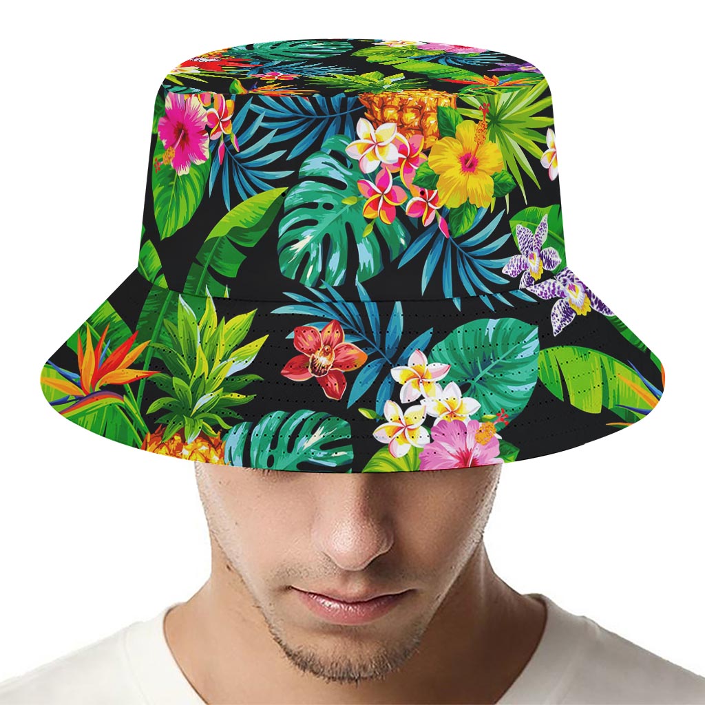 Aloha Hawaiian Tropical Pattern Print Bucket Hat