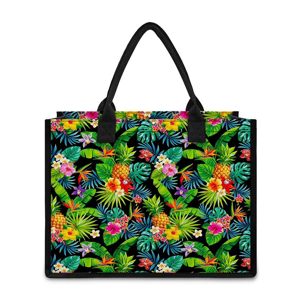 Aloha Hawaiian Tropical Pattern Print Canvas Tote Bag
