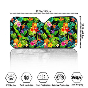 Aloha Hawaiian Tropical Pattern Print Car Windshield Sun Shade