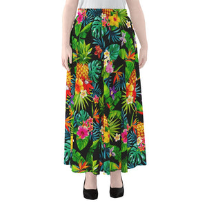 Aloha Hawaiian Tropical Pattern Print Chiffon Maxi Skirt