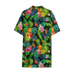 Aloha Hawaiian Tropical Pattern Print Cotton Hawaiian Shirt