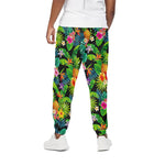 Aloha Hawaiian Tropical Pattern Print Cotton Pants