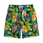 Aloha Hawaiian Tropical Pattern Print Cotton Shorts