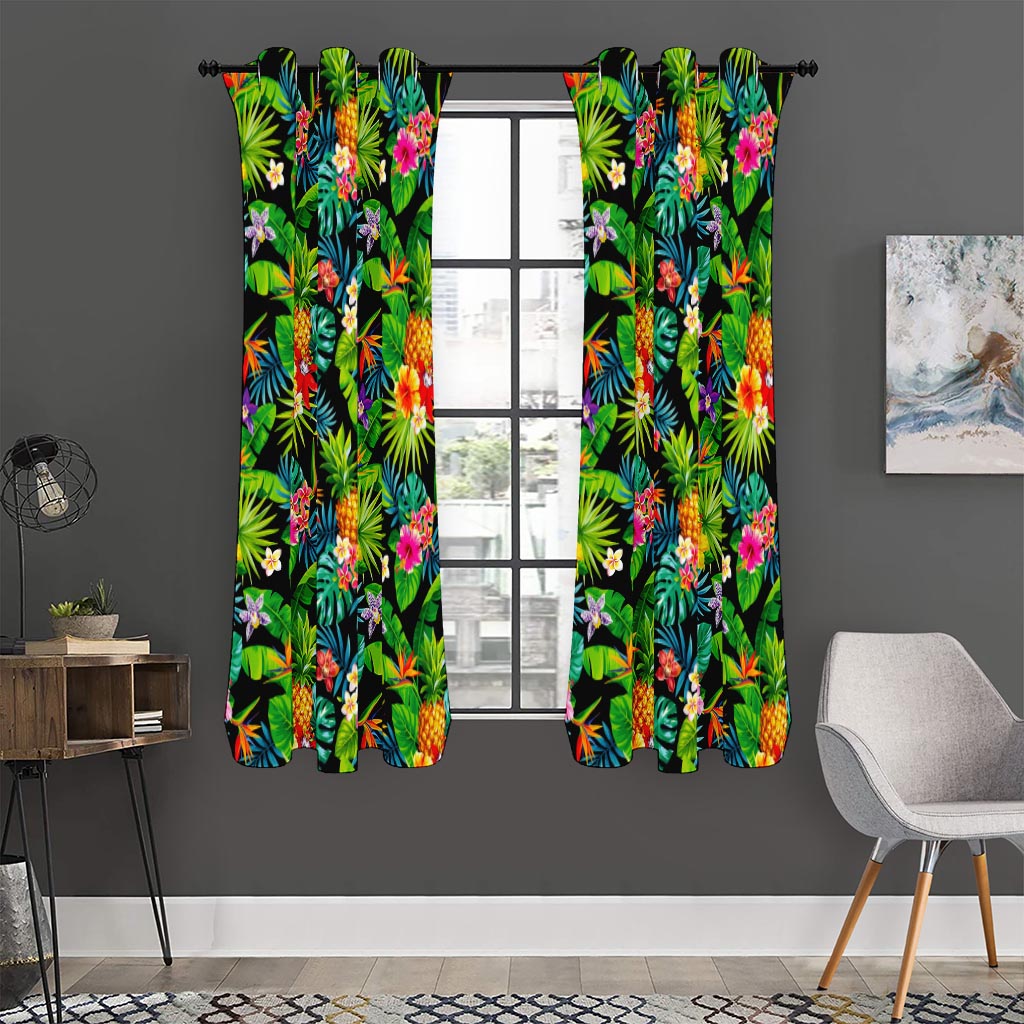 Aloha Hawaiian Tropical Pattern Print Curtain