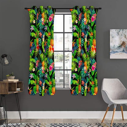 Aloha Hawaiian Tropical Pattern Print Curtain