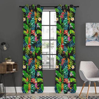Aloha Hawaiian Tropical Pattern Print Curtain