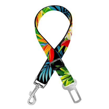 Aloha Hawaiian Tropical Pattern Print Dog Seat Belt