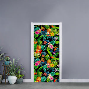 Aloha Hawaiian Tropical Pattern Print Door Sticker