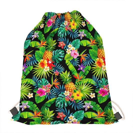 Aloha Hawaiian Tropical Pattern Print Drawstring Bag
