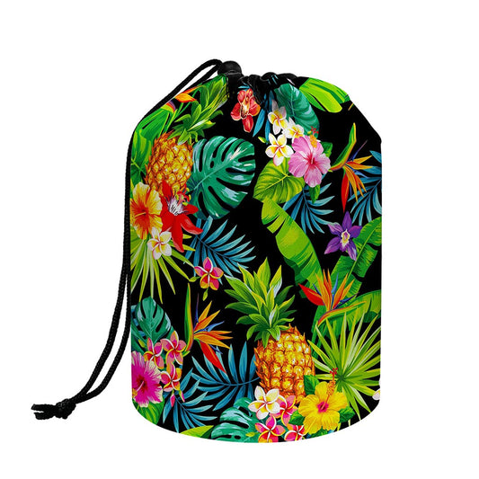 Aloha Hawaiian Tropical Pattern Print Drawstring Makeup Bag