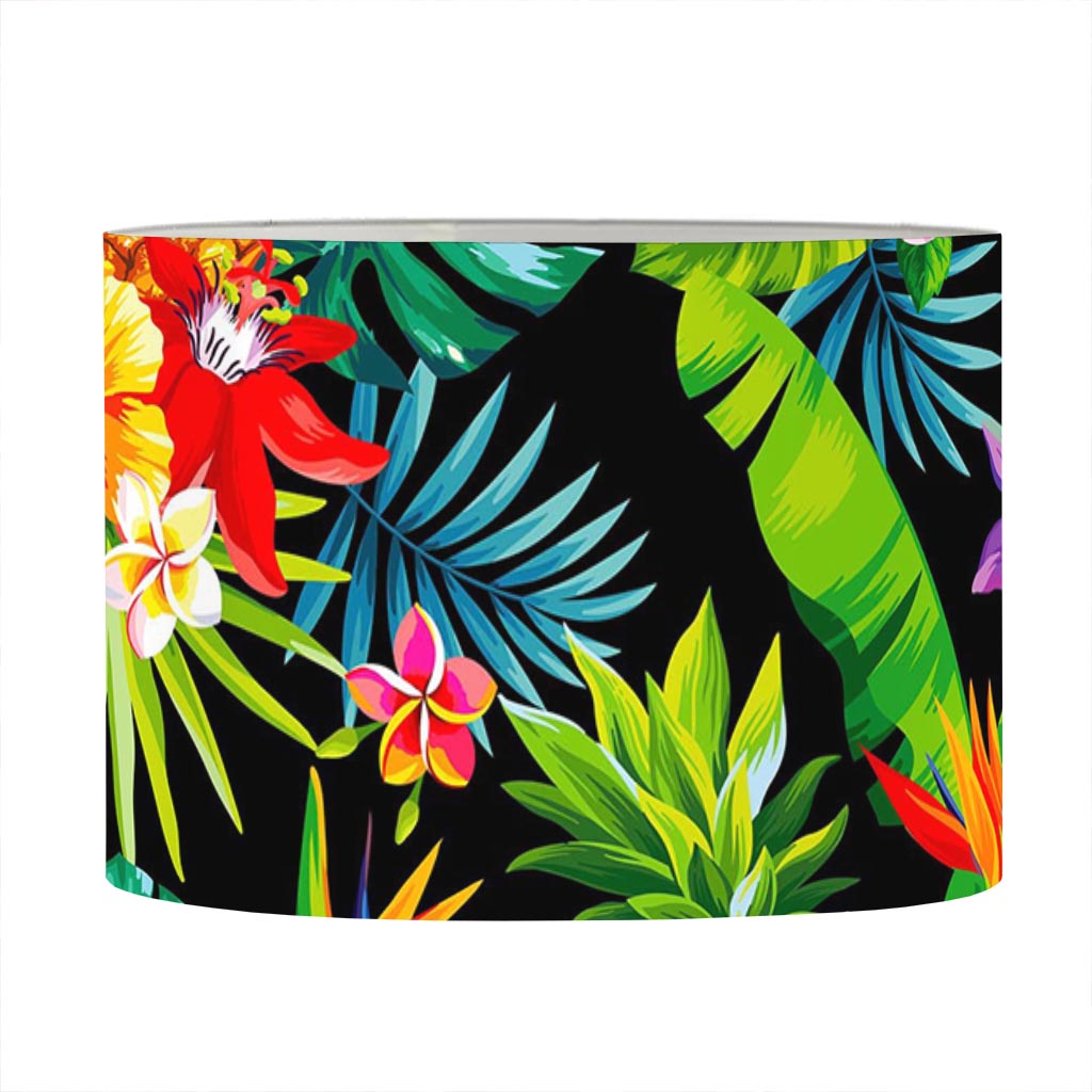 Aloha Hawaiian Tropical Pattern Print Drum Lamp Shade