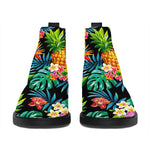 Aloha Hawaiian Tropical Pattern Print Flat Ankle Boots