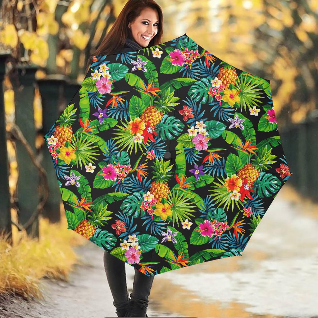 Aloha Hawaiian Tropical Pattern Print Foldable Umbrella