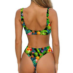 Aloha Hawaiian Tropical Pattern Print Front Bow Tie Bikini