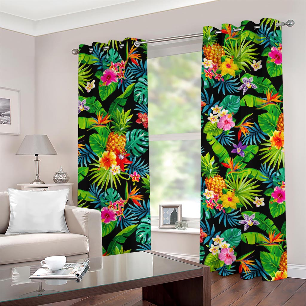 Aloha Hawaiian Tropical Pattern Print Grommet Curtains