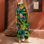 Aloha Hawaiian Tropical Pattern Print Harem Pants
